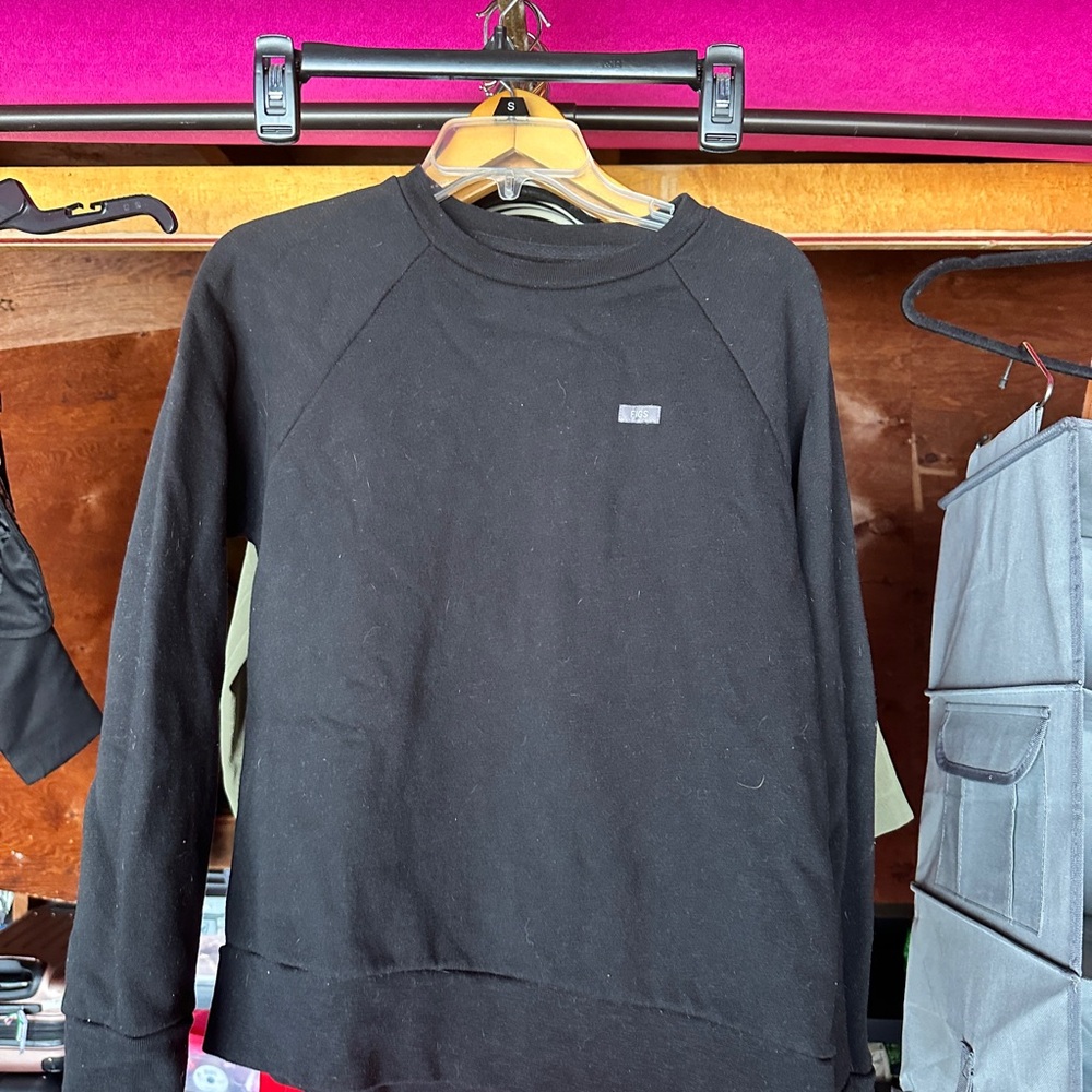 Figs Black Crewneck Sweater Essential